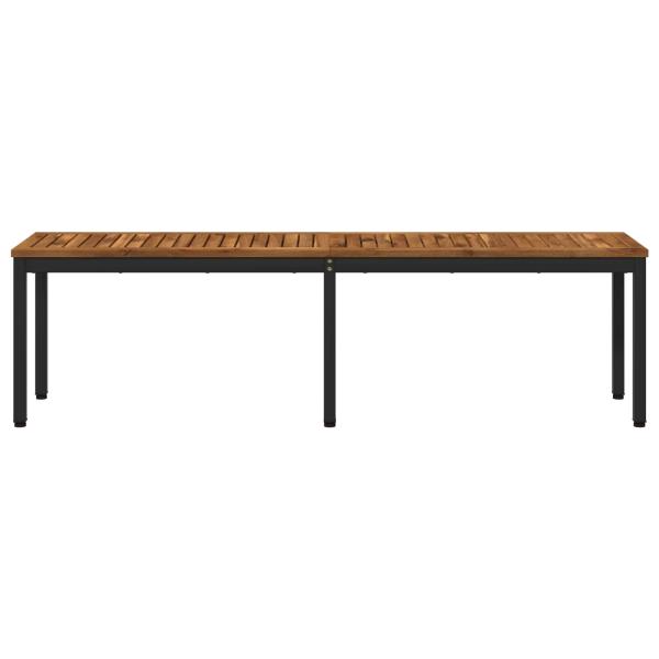 Gartenbank 161 x 35 x 45 cm Massivholz Akazie Rechtwinklig