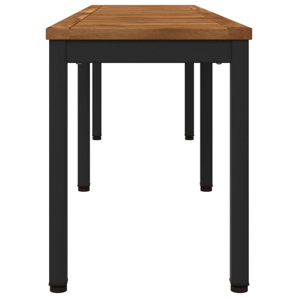 Gartenbank 161 x 35 x 45 cm Massivholz Akazie Rechtwinklig