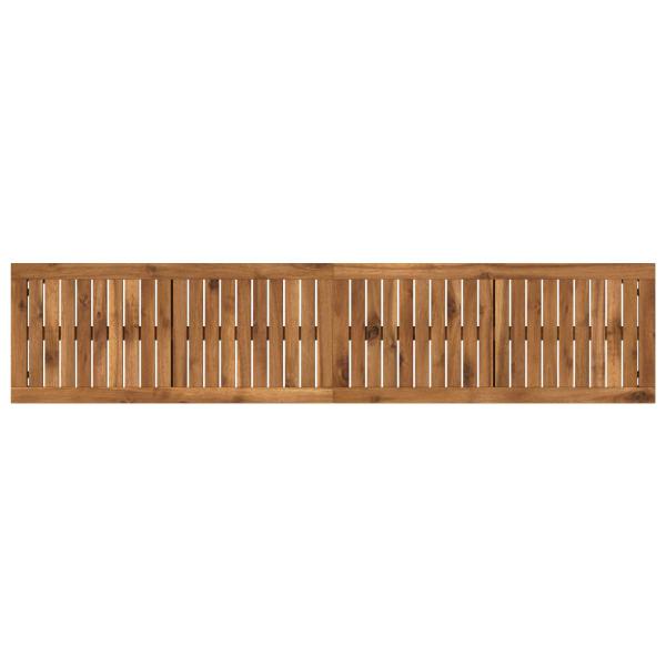 Gartenbank 161 x 35 x 45 cm Massivholz Akazie Rechtwinklig
