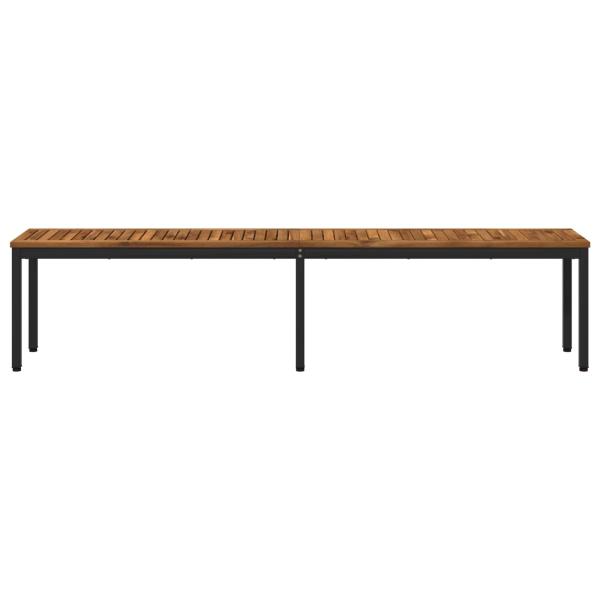 Gartenbank 201 x 35 x 45 cm Massivholz Akazie Rechtwinklig