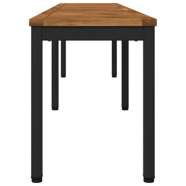 Gartenbank 201 x 35 x 45 cm Massivholz Akazie Rechtwinklig