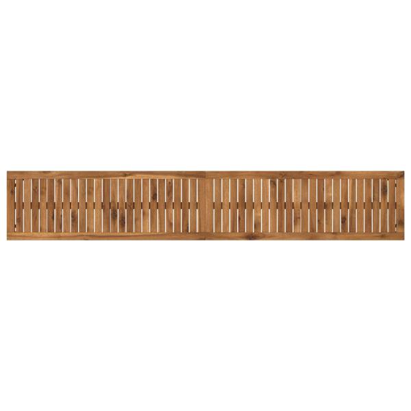 Gartenbank 201 x 35 x 45 cm Massivholz Akazie Rechtwinklig