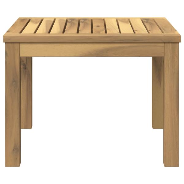 Couchtisch Weiß 49 x 48,5 x 36 cm Massivholz Akazie