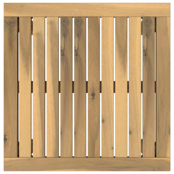 Couchtisch Weiß 49 x 48,5 x 36 cm Massivholz Akazie