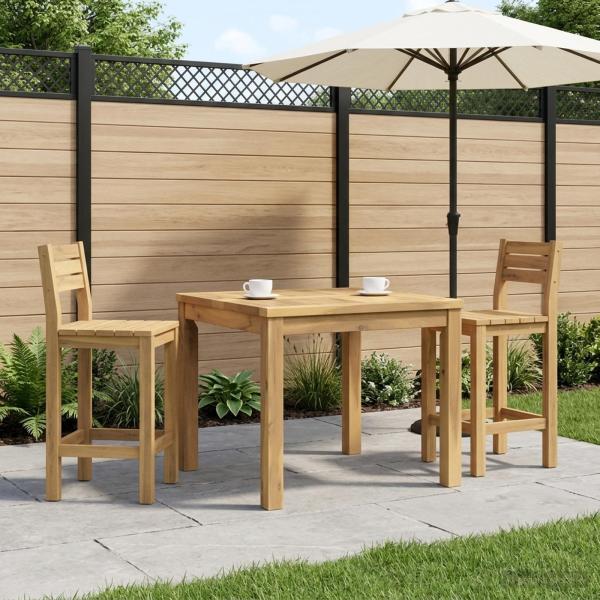 Couchtisch Weiß 60 x 60,5 x 36 cm Massivholz Akazie