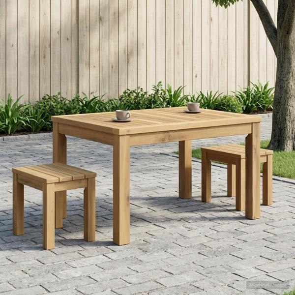 ARDEBO.de - Couchtisch Weiß 50 x 68,5 x 36 cm Massivholz Akazie