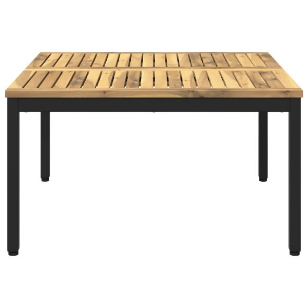 Couchtisch Weiß und Schwarz 80 x 80,5 x 45 cm Massivholz Akazie