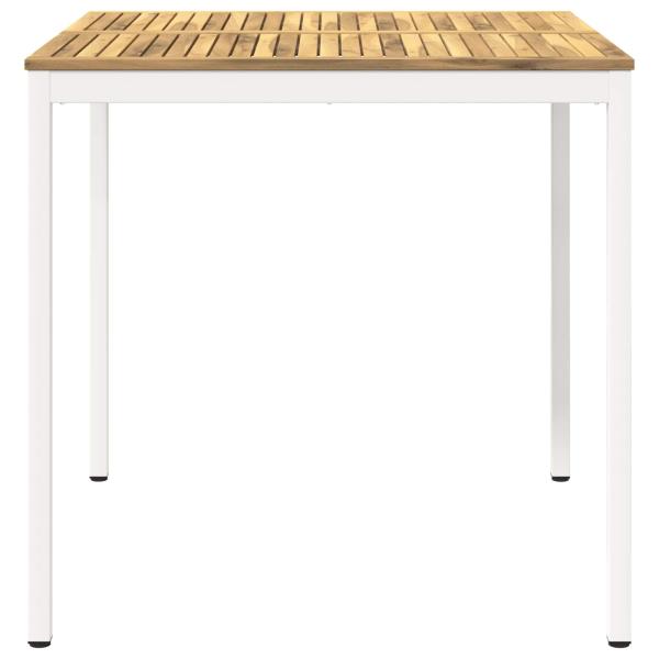 Gartenbar-Tisch Weiß 110 x 108,5 x 105 cm Massivholz Akazie