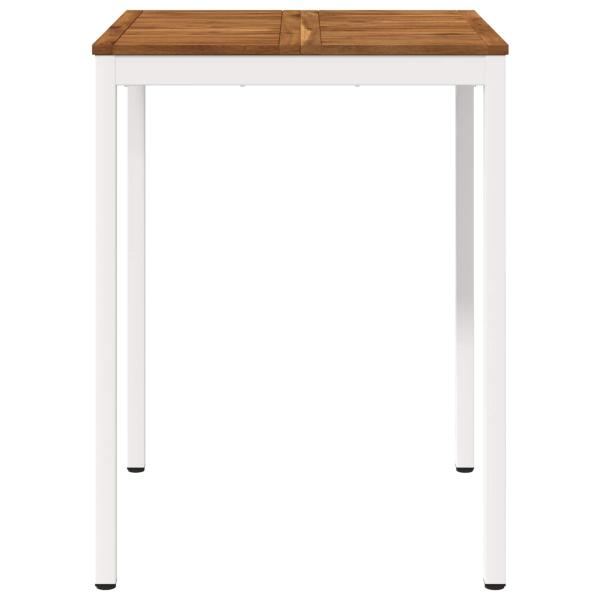 Gartenbar-Tisch NAARDEN Natur und Weiß 80 x 80,5 x 105 cm