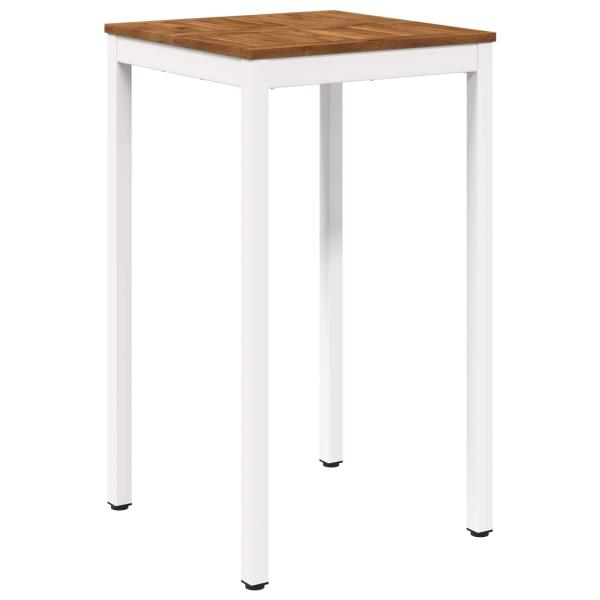 Gartenbar-Tisch NAARDEN Natürlich und Weiß 60 x 60,5 x 105 cm