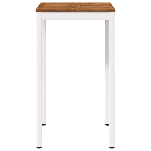 Gartenbar-Tisch NAARDEN Natürlich und Weiß 60 x 60,5 x 105 cm