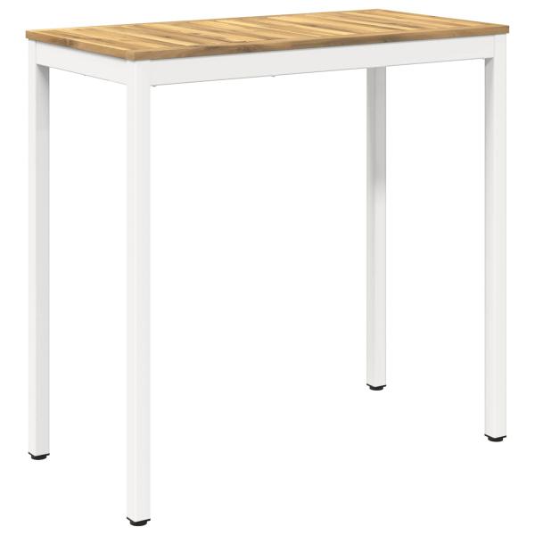 Gartenbar-Tisch Weiß 108,5 x 55 x 105 cm Massivholz Akazie