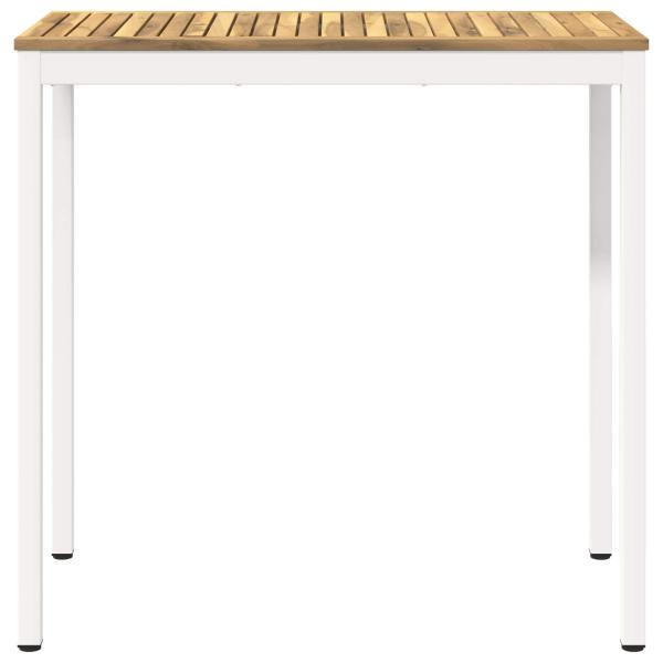 Gartenbar-Tisch Weiß 108,5 x 55 x 105 cm Massivholz Akazie