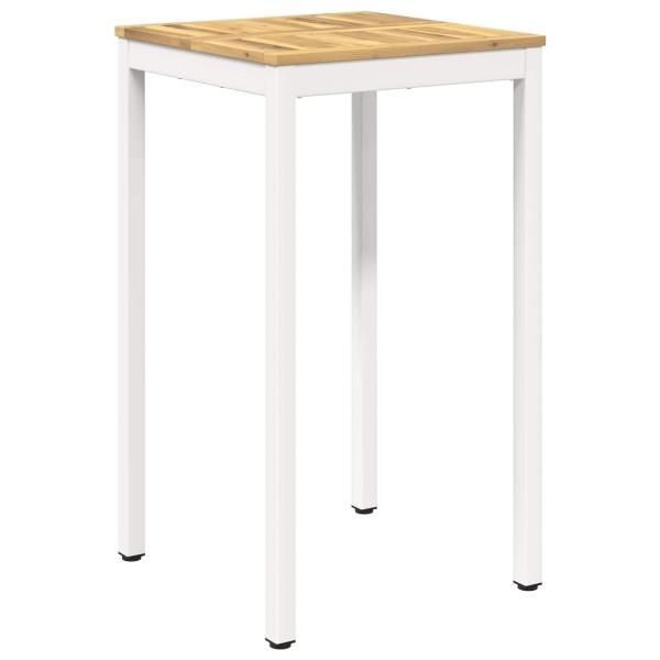 Gartenbar-Tisch NAARDEN Weiß 60 x 60,5 x 105 cm