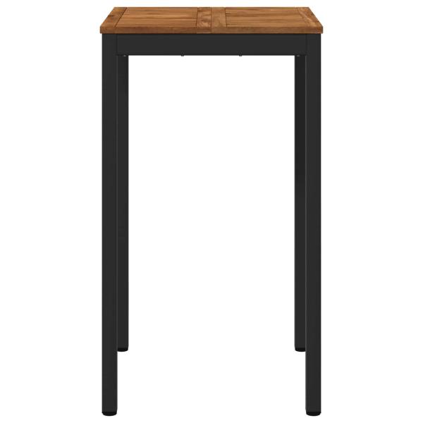 Gartenbar-Tisch Natürlich und Schwarz 60 x 60,5 x 105 cm