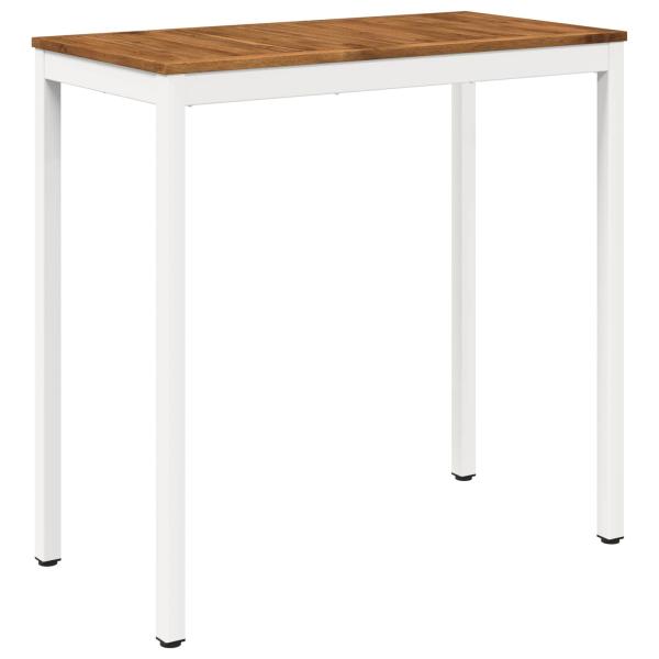 Gartenbar-Tisch Natürlich und Weiß 108,5 x 55 x 105 cm