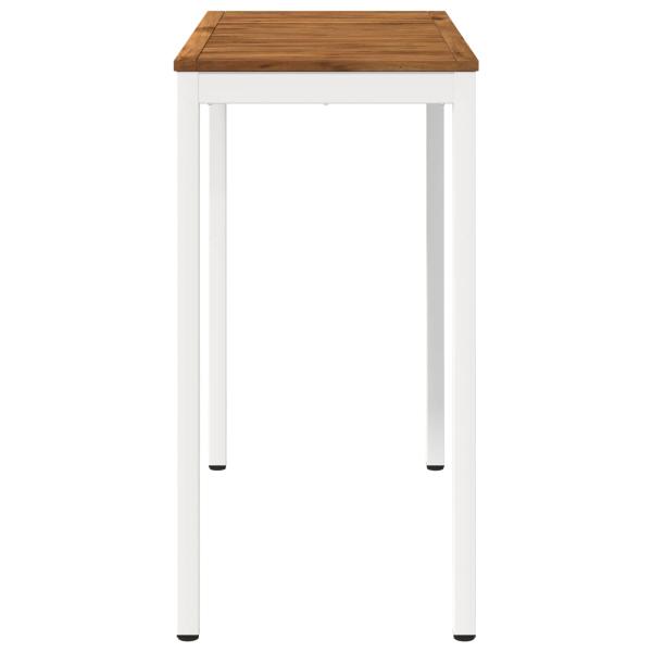 Gartenbar-Tisch Natürlich und Weiß 108,5 x 55 x 105 cm