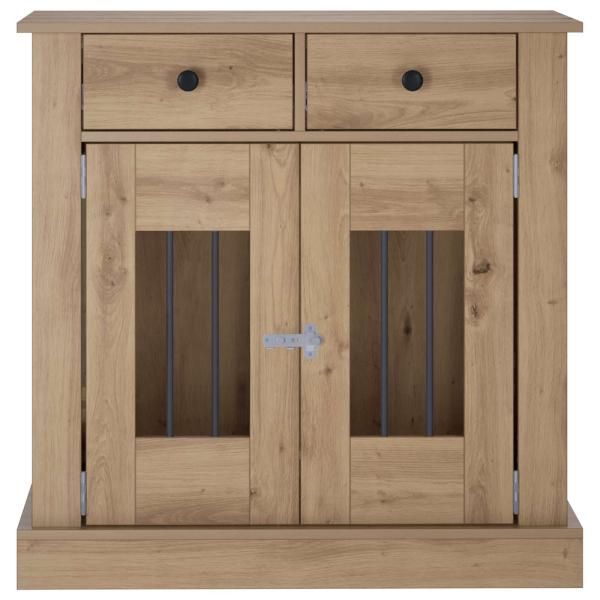 Hundekäfigmöbel Artisan-Eiche 80 x 47,5 x 80 cm Holzwerkstoff