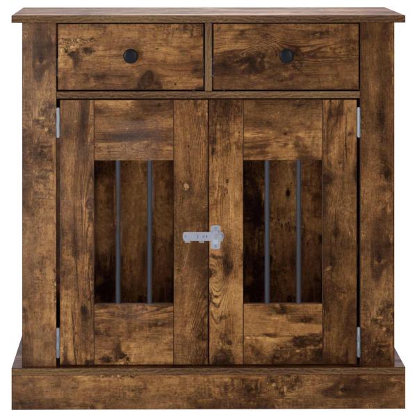 Hundekäfigmöbel Räuchereiche 80 x 47,5 x 80 cm Holzwerkstoff