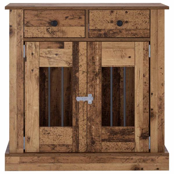Hundekäfigmöbel Altholz 80 x 47,5 x 80 cm Holzwerkstoff