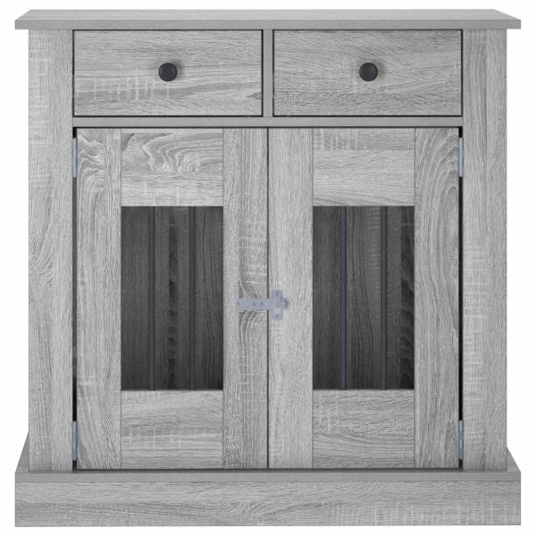 Hundekäfigmöbel Sonoma-Grau 80 x 47,5 x 80 cm Holzwerkstoff
