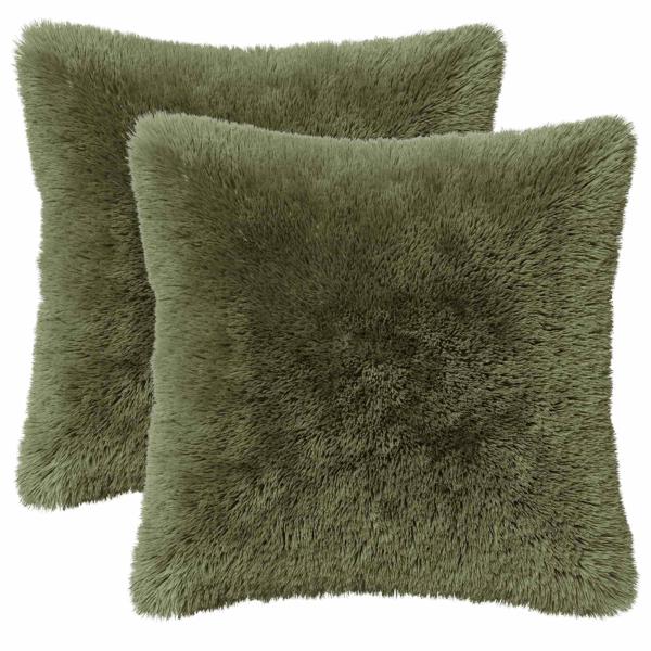 Kissen mit Kissen HEERLEN 2 Stk. Grün PV Fleece