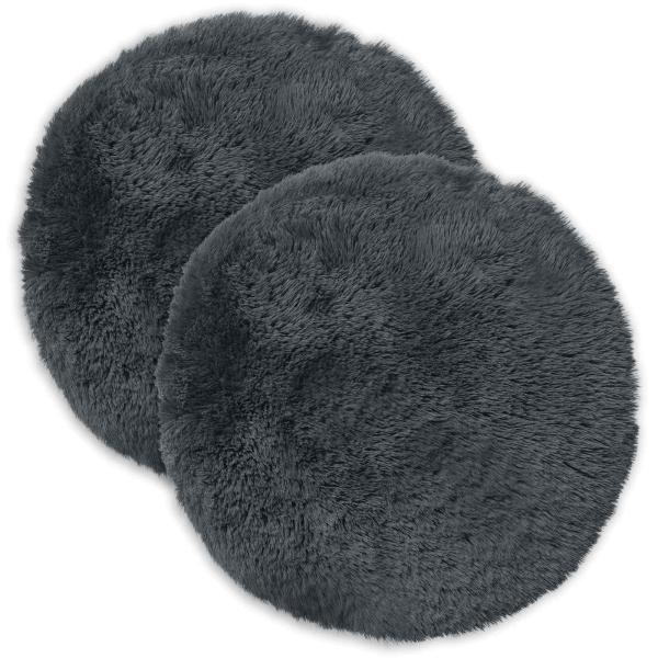 Kissen mit Kissen HEERLEN 6 Stk. Anthrazit PV Fleece
