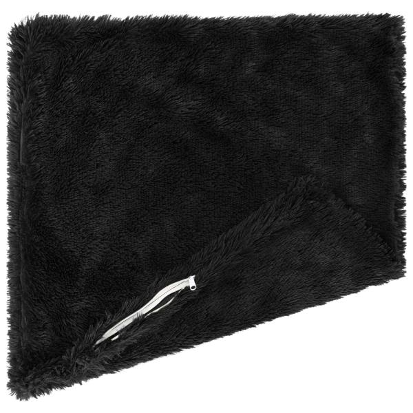 Kissen mit Kissen HEERLEN 2 Stk. Schwarz PV Fleece