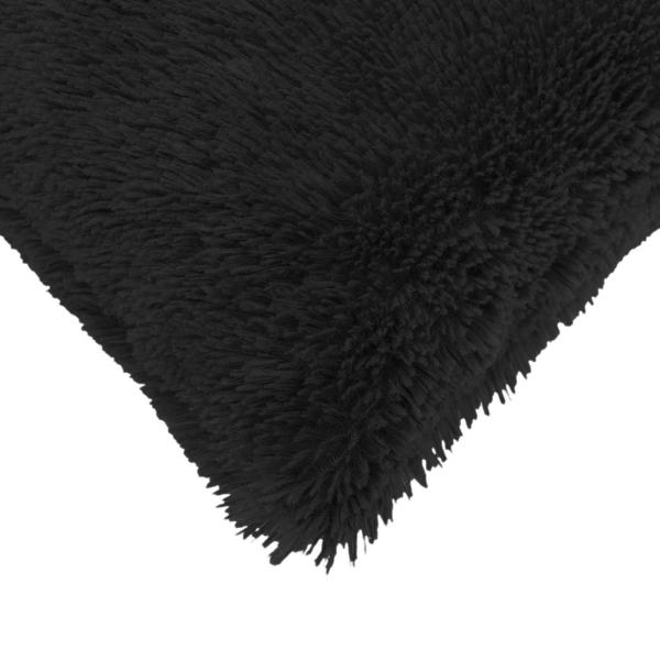 Kissen mit Kissen HEERLEN 2 Stk. Schwarz PV Fleece