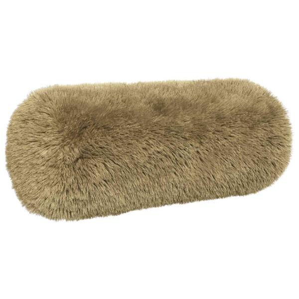 Kissen 2 stk. HEERLEN Hellgrau Ø 15 x 40 cm PV Fleece