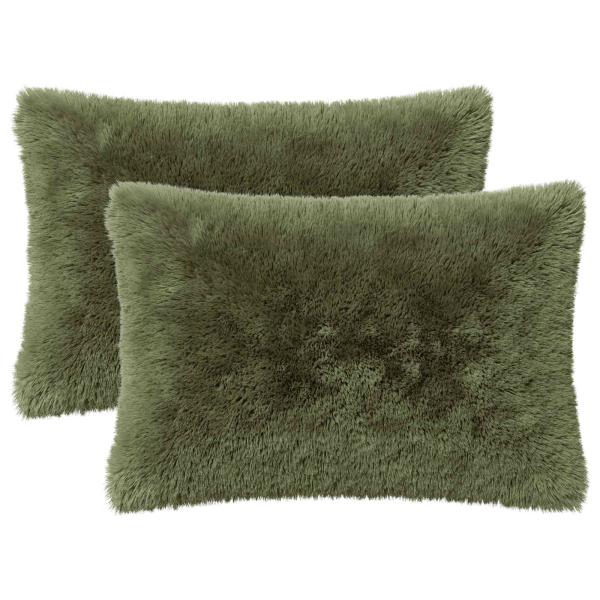 Kissen mit Kissen HEERLEN 2 Stk. Grün PV Fleece