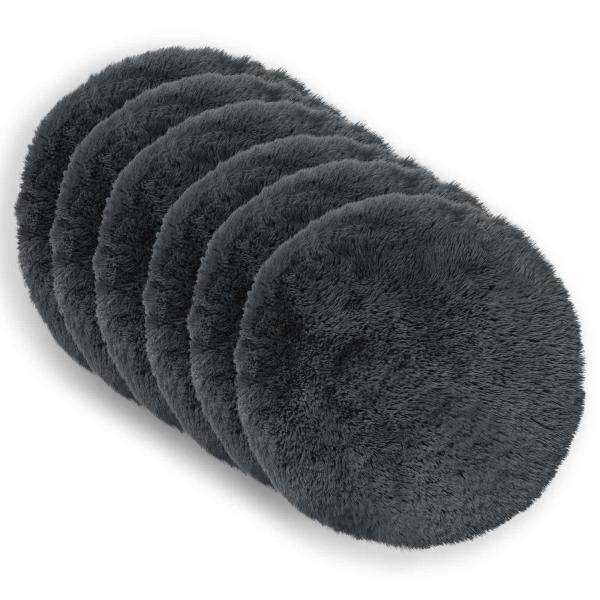 Kissen mit Kissen HEERLEN 6 Stk. Anthrazit PV Fleece