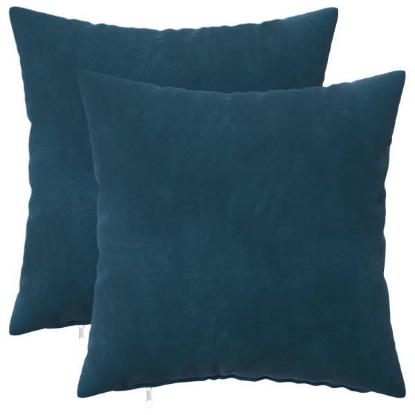 Kissen mit Kissen HEERLEN 2 Stk. Blau Samt