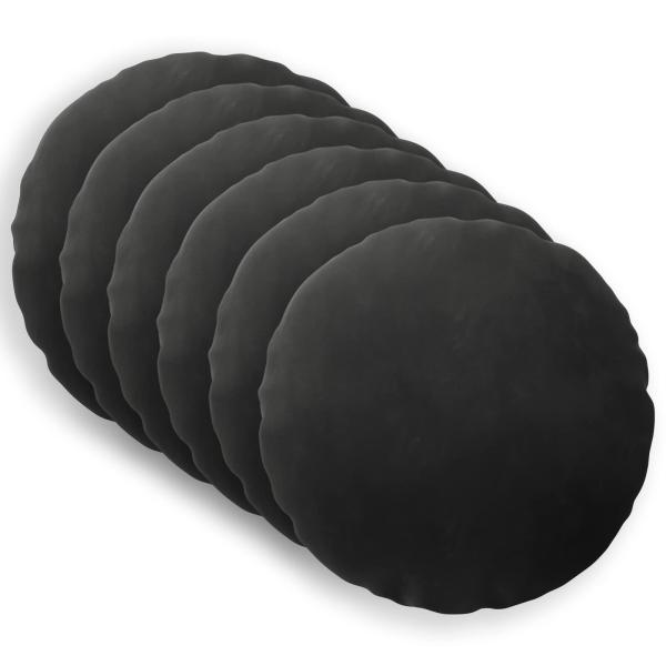Kissen mit Kissen HEERLEN 6 Stk. Schwarz Samt