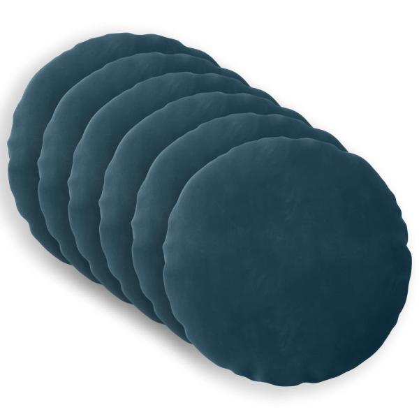 Kissen mit Kissen HEERLEN 6 Stk. Blau Samt