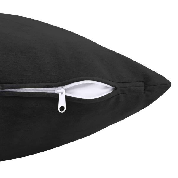 Kissen mit Kissen HEERLEN 2 Stk. Schwarz Samt