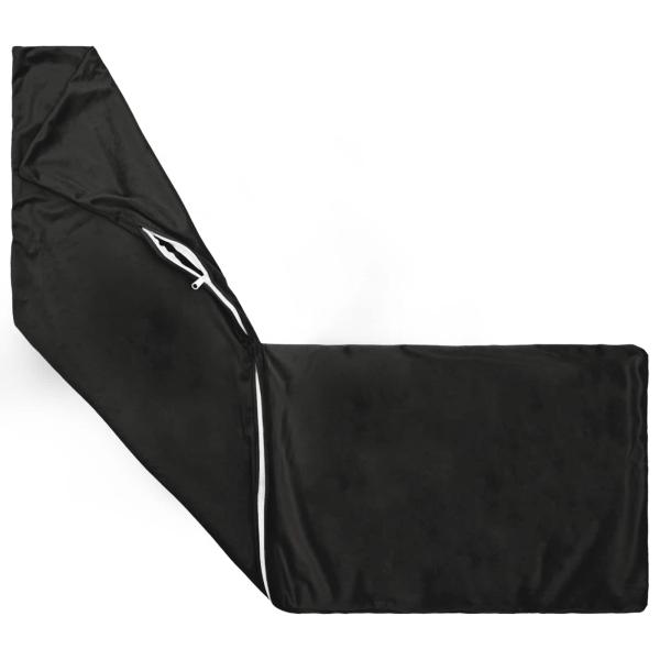Kissen mit Kissen HEERLEN Schwarz 40 x 145 cm Samt