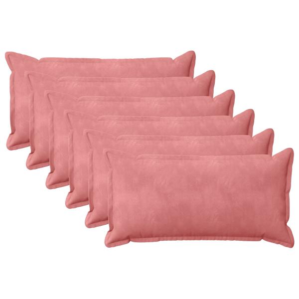 Kissen 6 stk. HOUTEN Rosa 40 x 70 cm Samt