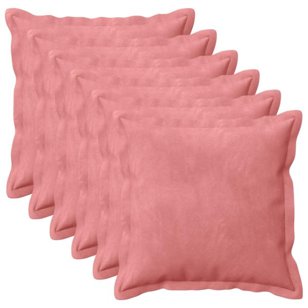 Kissen 6 stk. HOUTEN Rosa 35 x 35 cm Samt