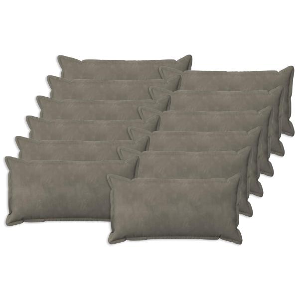 Kissen mit Kissen HOUTEN 12 Stk. Hellgrau Samt