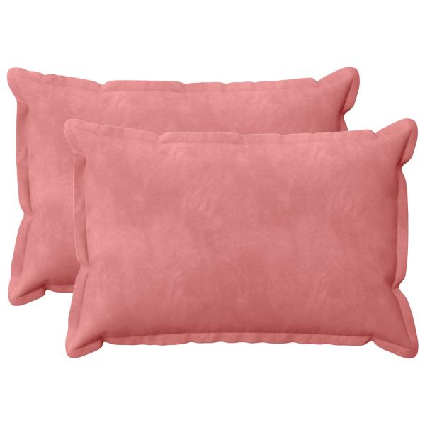 Kissen 2 stk. HOUTEN Rosa 40 x 60 cm Samt