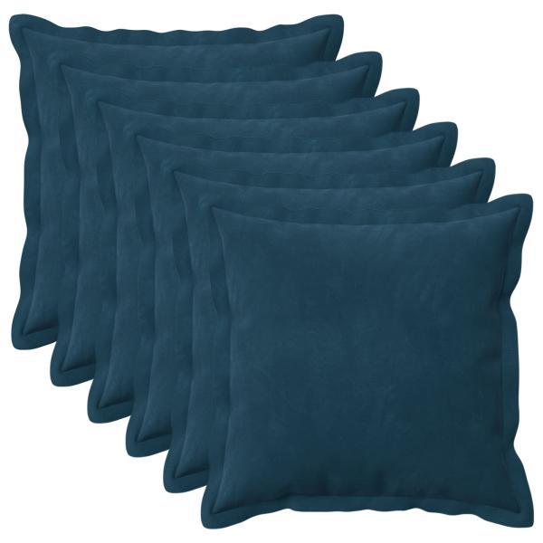 Kissen mit Kissen HOUTEN 6 Stk. Blau Samt