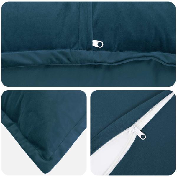 Kissen mit Kissen HOUTEN 6 Stk. Blau Samt