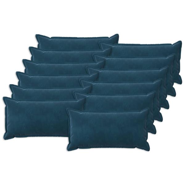 Kissen 12 stk. HOUTEN Blau 40 x 80 cm Samt