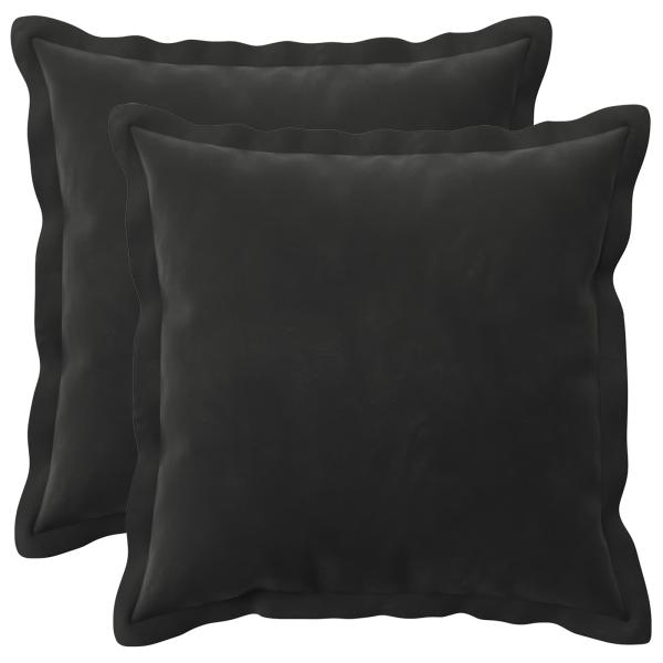 Kissen mit Kissen HOUTEN 2 Stk. Schwarz Samt