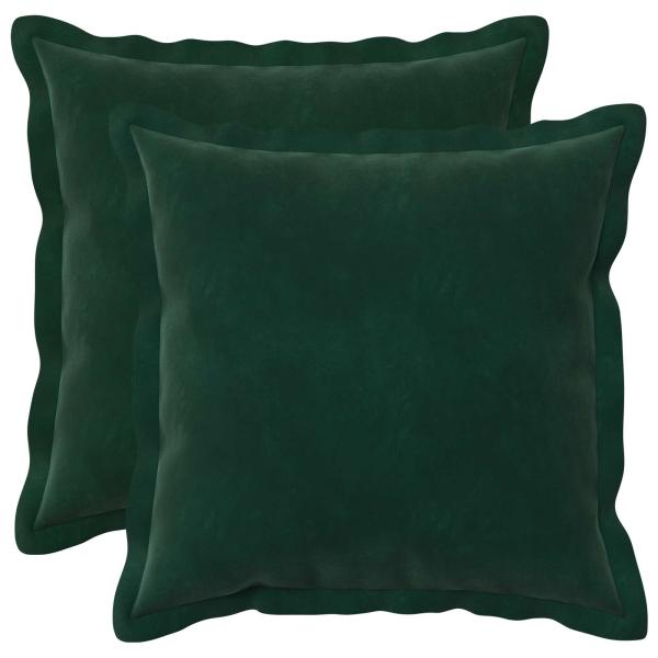 Kissen mit Kissen HOUTEN 2 Stk. Dunkelgrün Samt