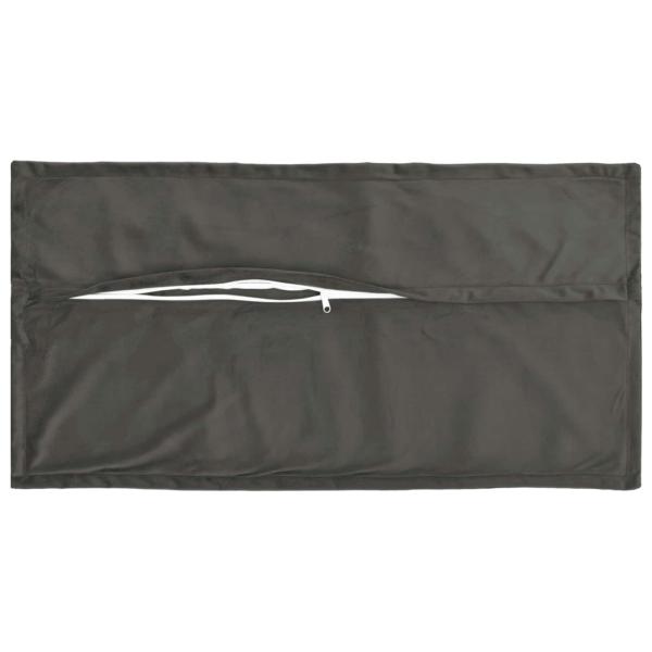 Kissen 12 stk. HOUTEN Dunkelgrau 40 x 80 cm Samt