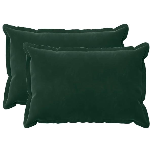 Kissen mit Kissen HOUTEN 2 Stk. Dunkelgrün Samt