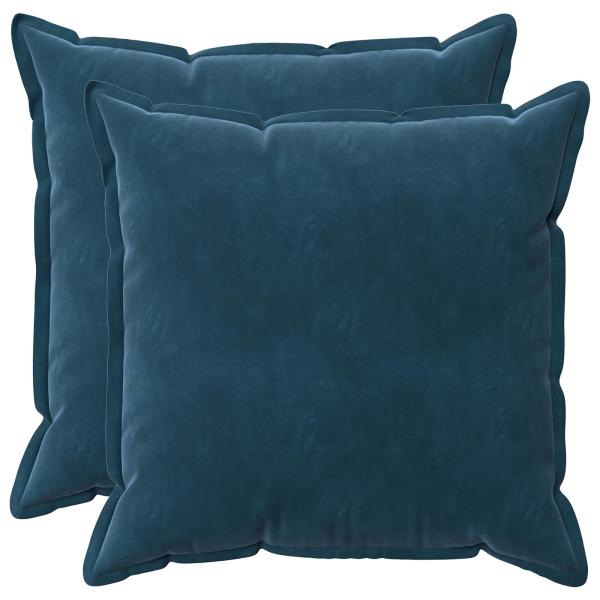 Kissen mit Kissen HOUTEN 2 Stk. Blau Samt