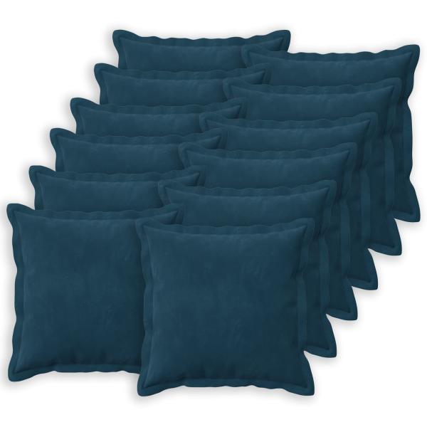 Kissen 12 stk. HOUTEN Blau 45 x 45 cm Samt